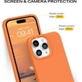 thumbnail image 3 of iPhone 15 Pro Case,Phone Case iPhone 15 Pro,Slim Fit Liquid Silicone Soft Gel Rubber Lightweight Microfiber Lining Shockproof Anti-Scratch Protective Cover for iPhone 15 Pro 6.1, Sunset Orange, 3 of 16