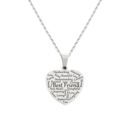 Heart Tag Necklace - Best Friend (Best Friend Tag Feet)