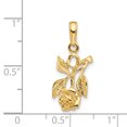 thumbnail image 2 of 14K Yellow Gold Rose Pendant, 2 of 2