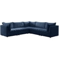 thumbnail image 1 of Meridian Furniture Jacob Navy Velvet Modular Sectional, 1 of 11