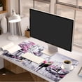 thumbnail image 6 of Desk Mat for Keyboard and Mouse, Large Mouse Pad, Paris Eiffel Tower Desk Pad Mat, Romantic Gray Pink Large Desk Mat for Girls Women, Pink, 35.4"x15.7", 6 of 15