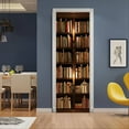 thumbnail image 2 of 2pcs 3D Book Shelf Patterned Wallpaper, Self Adhesive Door Mural, Removable Vinyl Wall Sticker, Wall Art Decal, 2 of 4