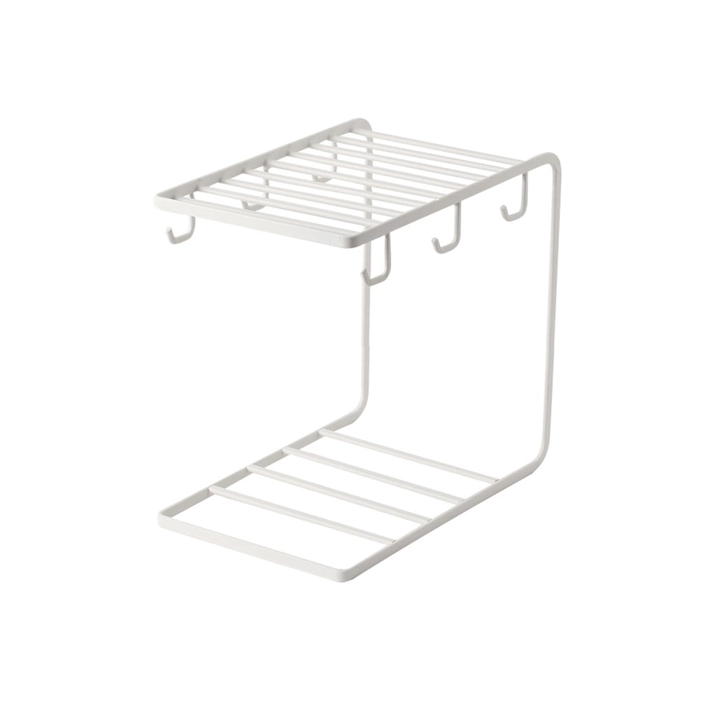 glass cup holder Cup Plate Organizer kitchen Counter Drying Shelf Organizer Mug Holder (White