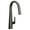 Black Stainless Steel, variant on Moen S75005SRS Nio Single Handle Pull Down Kitchen Faucet in Spot Resist Stainless