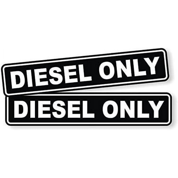 Pair DIESEL ONLY Decals / Stickers / Labels / Markers Fuel Gas