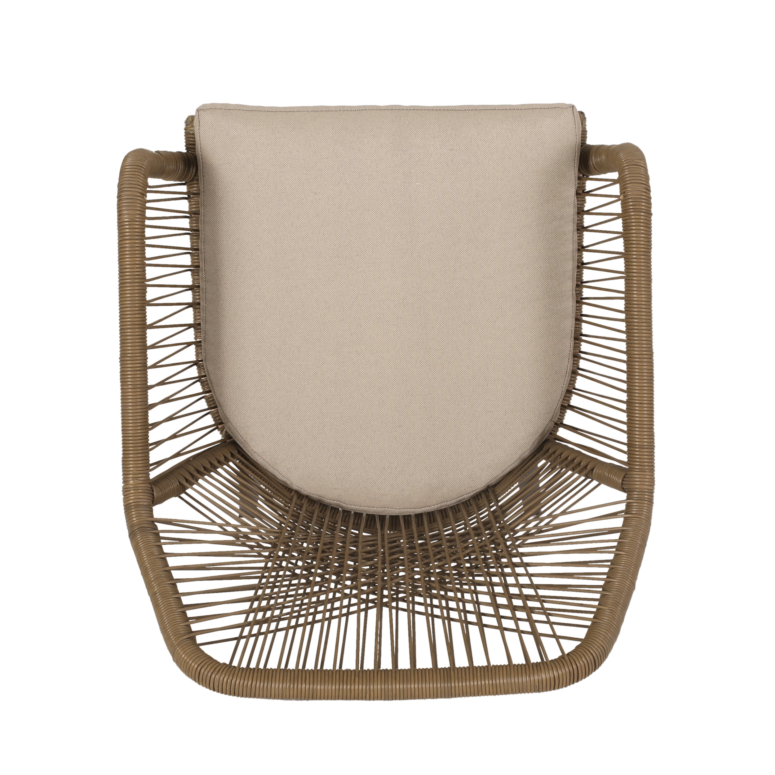 Chair Set of 2, Outdoor PE Rattan Wicker Dining Chairs for Patio Garden, Brown
