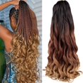 thumbnail image 1 of Cabello trenzado Unionbeauty French Curly de 22 pulgadas, 8 paquetes de 600 g, 1 of 6