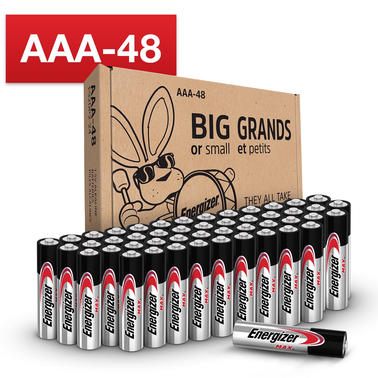 Energizer MAX AAA Batteries (48 Pack), Triple A Alkaline Batteries 