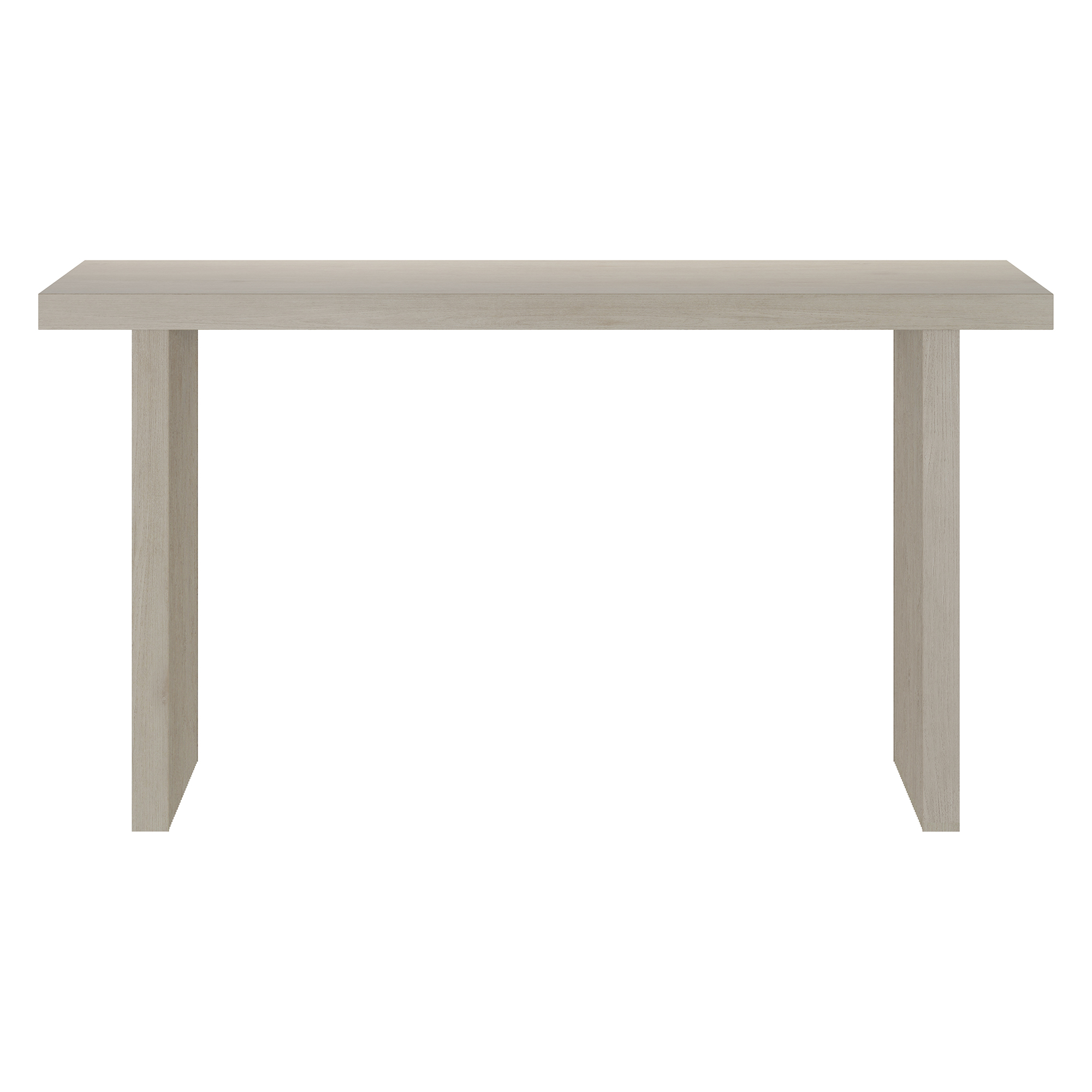 Evelyn&Zoe Modern/Contemporary 55" Wide Alder White Console Table
