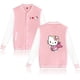 thumbnail image 3 of Chaqueta bomber de Hello Kitty para mujer y hombre, chaqueta de béisbol de otoño, abrigo de estudiante, ropa de calle, chaqueta bomber de estilo universitario de estilo Harajuku, 3 of 5