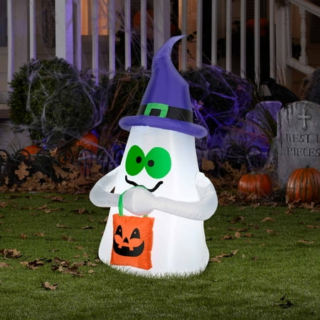 Airblown Inflatables Outdoor Ghost With Candy Tote Small Halloween Decoration
