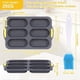 thumbnail image 5 of Hot Dog Bun Pan with Oil Brush,6 Gutter French Bread Bake Mold, 5 of 5