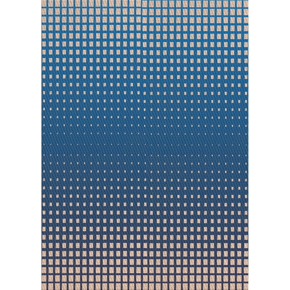 Ahgly Company Machine Washable Indoor Rectangle Transitional Lapis Blue Area Rugs, 8' x 12'