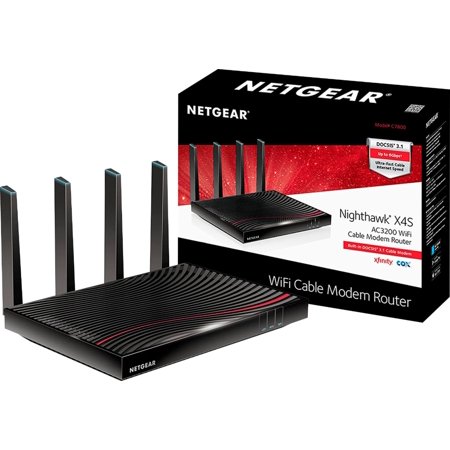 NETGEAR - Nighthawk X4S Dual-Band AC3200 Router with DOCSIS 3.1 Cable Modem