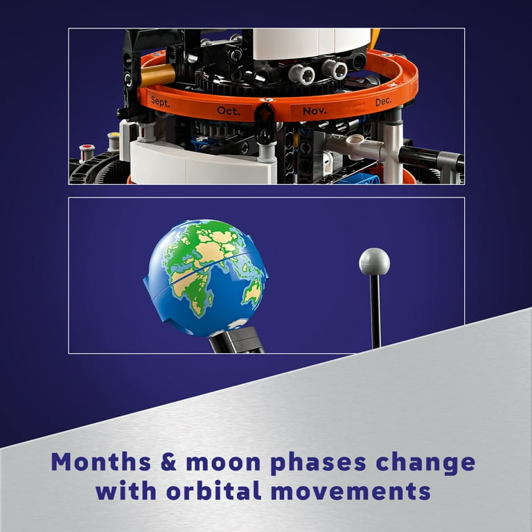 LEGO Technic 42179 Planet Earth and Moon in Orbit detailed