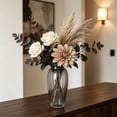 thumbnail image 6 of Leodye 1PCS Non Fragile Plastic Decorative Flower Vase Lightweight Desktop Ornament for Home Bedroom Living Room Wedding Party Floral Display -8.66 * 5.12 * 5.12in, 6 of 6
