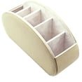 thumbnail image 5 of Organisateur de Télécommande en Cuir avec 5 Compartiments Spacieux (Beige+marron), 5 of 5