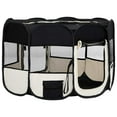 thumbnail image 3 of vidaXL Foldable Dog Playpen with Carrying Bag Black 57.1"x57.1"x24", 3 of 11