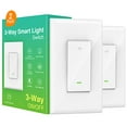 thumbnail image 2 of Smart Switch, 3 Way Light Wi-Fi Switch Compatible with Alexa and Google Home, 2.4GHz Schedule Timer, Neutral Wire Required, 3-Way Installation and No Hub Required, ETL and FCC Listed (2-Pack), 2 of 15