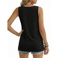 thumbnail image 3 of MOYIKO Women's Summer Tank Tops Pleated Square Neck Loose Fit Casual Flowy Tunic Sleeveless Shirts, 3 of 7