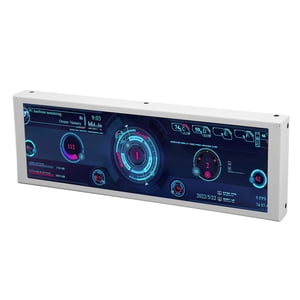 PC Écran d'affichage de température, IPS Vue complète PC Moniteur Temp 1280x400 60Hz 7.9in Grand écran pour la maison
