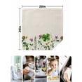thumbnail image 4 of St. Patrick's Day Cloth Napkins Set of 6 Reusable Dinner Napkins, Colorful Shamrocks Floral Botanical Beige Cocktail Napkin Washable Table Napkins for Wedding/Holiday Party/Baby Shower 20"x20", 4 of 7