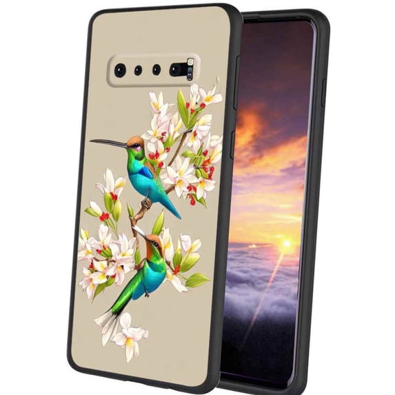 Compatible with Samsung Galaxy S10+ Plus Phone Case, colibri-birds1-16 Case Silicone Protective for Teen Girl Boy Case for Samsung Galaxy S10+ Plus