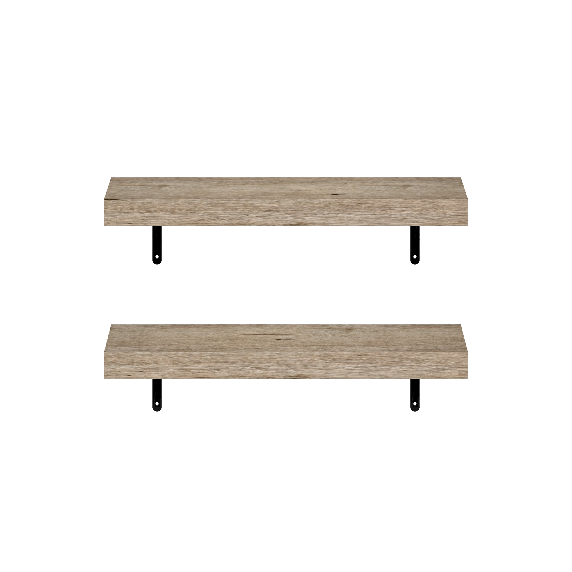 Furinno TANNA 22-Inch Wall Mounted Floating Display Shelves in Natural Set of 2