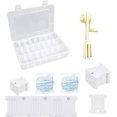 thumbnail image 1 of Yazoeia 100 Pcs Embroidery Thread Cards Cross Stitch Thread Storage Box Tools - Bobbin Winder with 24-Compartment Plastic Organizer, Embroidery Floss Bobbins for Craft DIY Embroidery CJC912-120949, 1 of 7