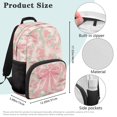 thumbnail image 7 of HUISEFOR Camo Pink Bow Backpack for School Kids Girls Lightweight Large Capacity School Bag with Side Pockets, 17 Inch Breathable Comfortable Kindergarten Backpack for Girls, 7 of 7