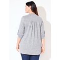 thumbnail image 2 of Catherines Women's Plus Size Impossibly Soft Half-Button Swing Top, 2 of 4