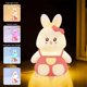 thumbnail image 4 of Lámpara de noche con forma de conejito, luz de noche para habitación infantil, recargable, ideal para dormitorio infantil, ideal como regalo, decoración de habitación infantil., 4 of 6