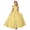 Yellow, variant on Iyufng Girls Solid Color Satin Summer Ball Gown Off Shoulder Long Bow Tied Princess Dress