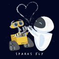 thumbnail image 2 of Men's Wall-E Valentine's Day EVE Sparks Fly  Graphic T-Shirt, 2 of 5