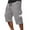 586#Light Gray, variant on BRDFRL Mens Stretch Waist Cargo Shorts Below Knee 3/4 Cotton Summer Casual Pockets Khaki L