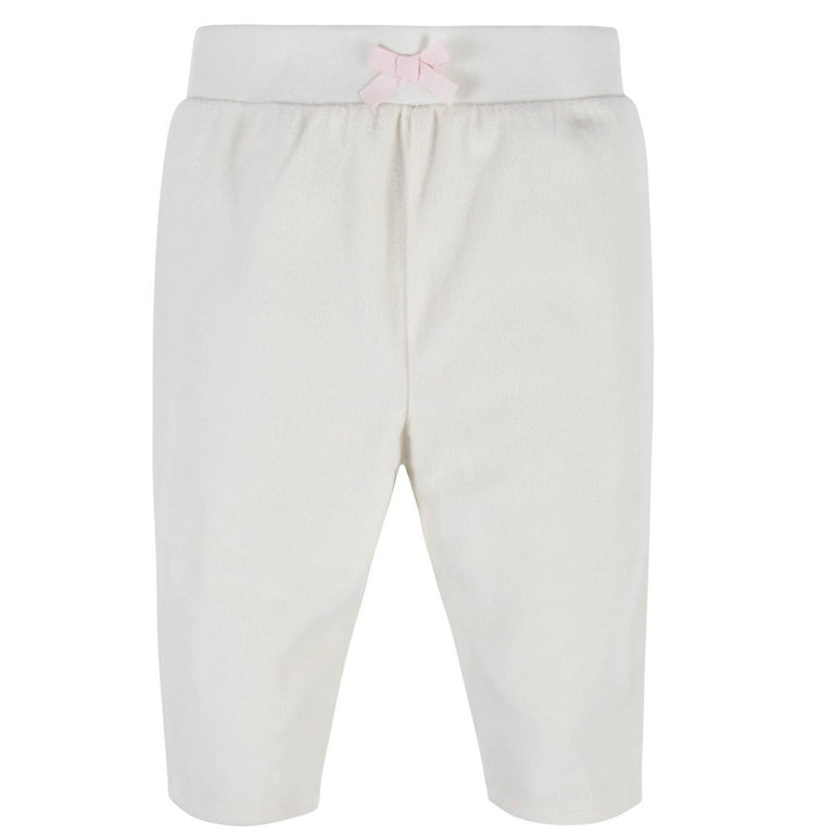 Gerber Baby Girls' Microfleece Pants, 4-pack, Pink, Gray & Black
