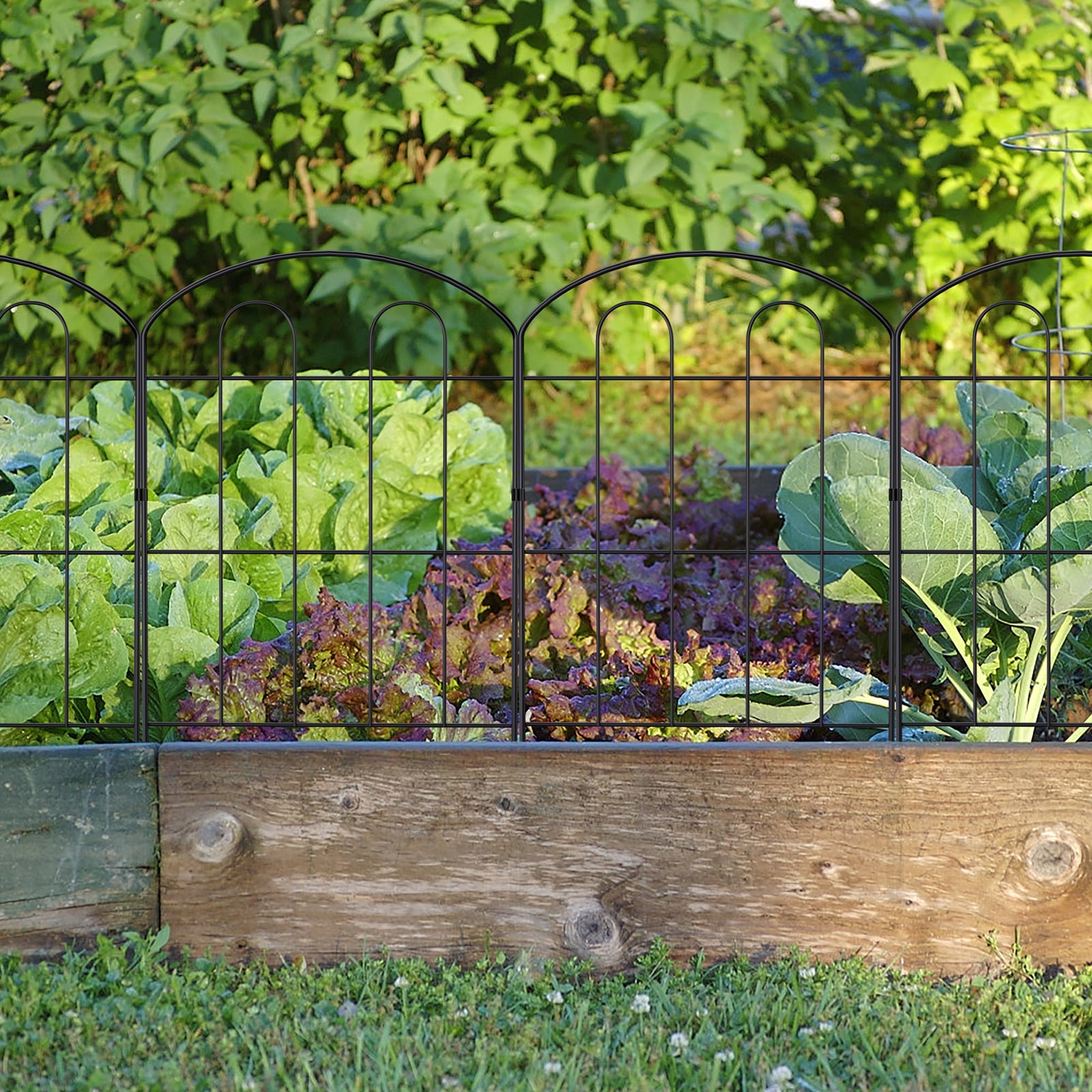 28 Piece Black Metal Garden Fence Garden, Yard And Patio Decorative Fence Animal Interceptor Fence
