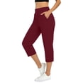 thumbnail image 5 of Timegard Capri Pants for Women High Waist Fitting Stretch Golf Capris for Summer Business Casual Crop Pants with Pockets, 5 of 7