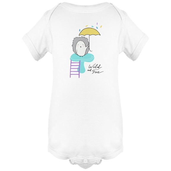 Hedgehog With Umbrella Bodysuit Infant -Image by Shutterstock, 6 Months