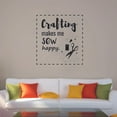 thumbnail image 3 of Crafting Makes Me Sew Happy - Sewing Hobby Sewing Quotes Quote Vinyl Wall Art Sticker Decal Decortion For Home Room Living Room Hobby Sewing Passion Home Style Wall Decoration Design Size (20x20 inch), 3 of 3