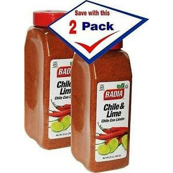 2 Pack Badia Chile & Lime Mexican Seasoning for fruits and cooking 25 oz ea
