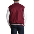 thumbnail image 3 of G-Style USA Men's Letterman Baseball Varsity Jacket VJ100A - BURGUNDY/WHITE - 4X-Large, 3 of 6