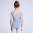 thumbnail image 3 of Combinaison pour Filles à Manches Courtes, Col Rond, Uniforme d'Entraînement de Danse, Couleur Unie, pour Enfants, Tailles Moyennes et Grandes, 3 of 6
