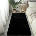 thumbnail image 6 of Tanuse Soft Fluffy Area Rug Modern Bedroom Carpet Non-Slip Noise Reducing Floor Mat for Kids Room Nursery Dorm Living Room Easy Clean Black 2'X3' Rug 1 Rug 60X90Cm, 6 of 7