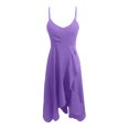 thumbnail image 4 of Icvfdpl Robes Décontractées pour Femmes, Robe d'Été Élégante Sans Manches Fluide Ligne A Fête Quotidienne Basique Mini avec Bretelles Spaghetti Ourlet à Volants pour Femmes, m, 4 of 5