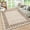 Camel, variant on Scalloped Area Rugs For Living Room Bedroom Machine Washable&Non Slip Vintage Rug Area Rug Modern Border Throw Floor Carpet For Home Office Decorate
