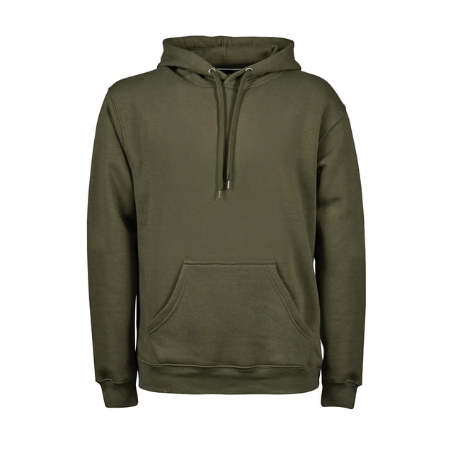 Tee Jays - Sudadera de algodón con capucha para hombre (Verde oliva)