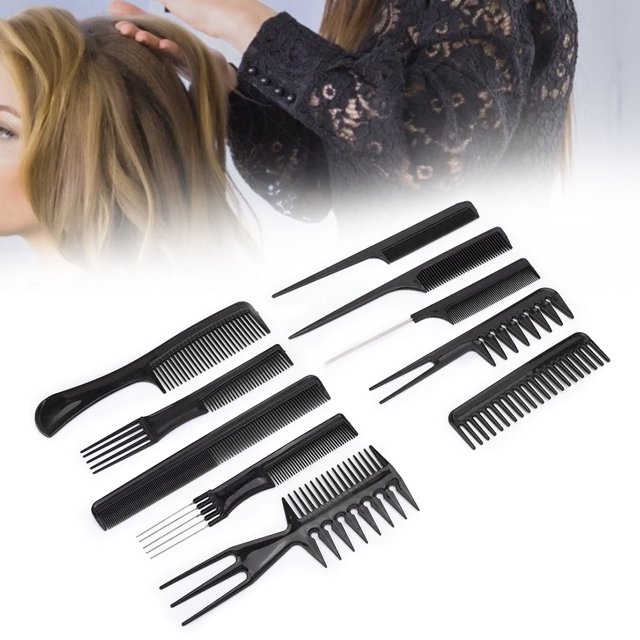 Peine De Peluquería 10 Uds Masaje De Plástico Cabello Antiestático