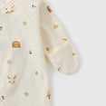 thumbnail image 6 of Kakishop Newborn Baby Footed Pajamas Cotton Infant Baby Snap Sleepers for Sleep and Play Footies 0-6 Months (Beige,1-3 Months), 6 of 6