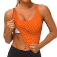 thumbnail image 3 of Balery Orange Scales Sujetadores deportivos con espalda cruzada para mujer, acolchados, sin costuras, de alto impacto, ideales para yoga, gimnasio, entrenamiento y fitness.-X-Large, 3 of 8